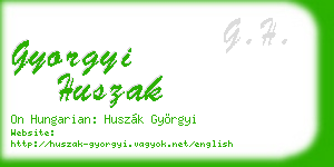 gyorgyi huszak business card